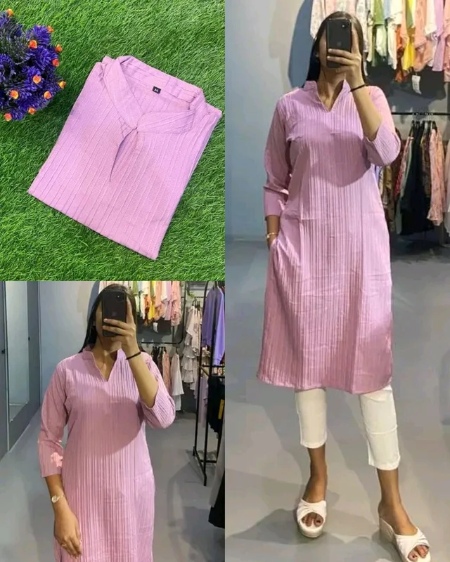 Popcorn New Kurti - Pink, XL