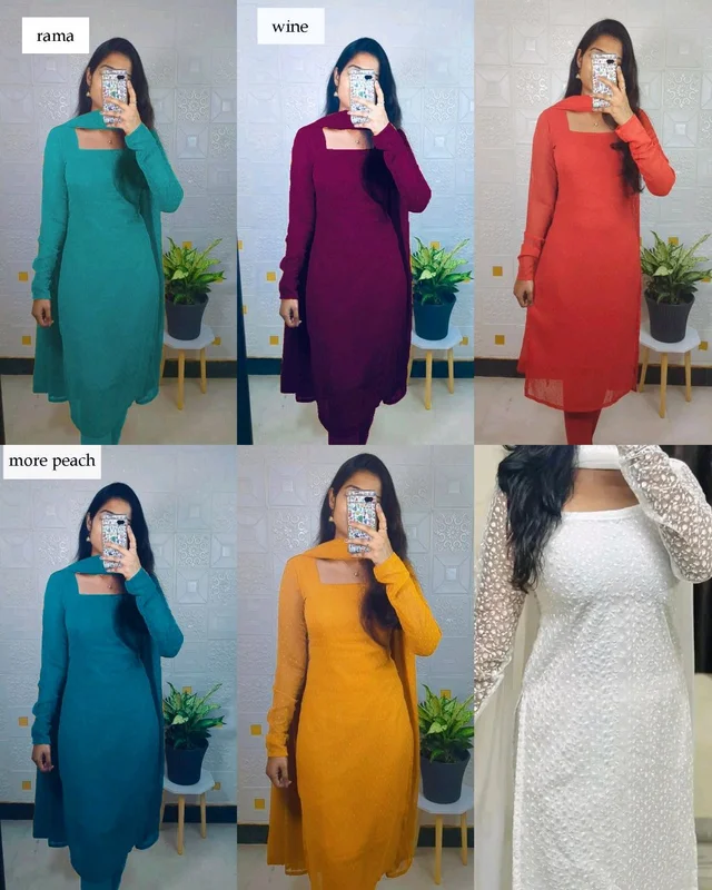 Recreation outfit Vaaranan Aayiram "Meghna' White With Colours - Rama, S