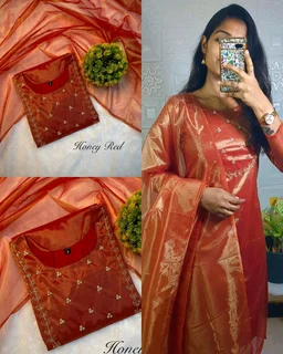 Trending Sparkle Handwork look for Festival Wear - Deep Sea Green, S