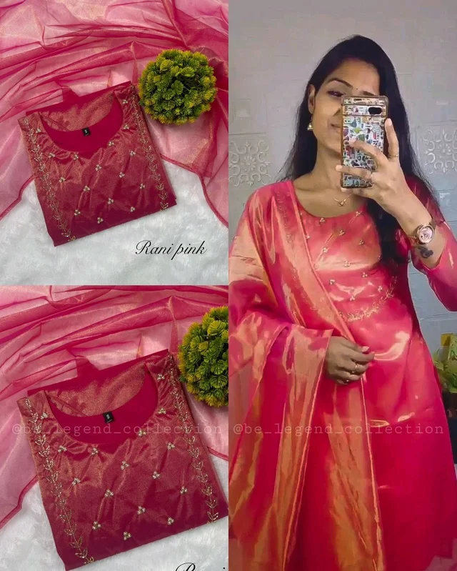 Trending Sparkle Handwork look for Festival Wear - Rani Pink, 2XL