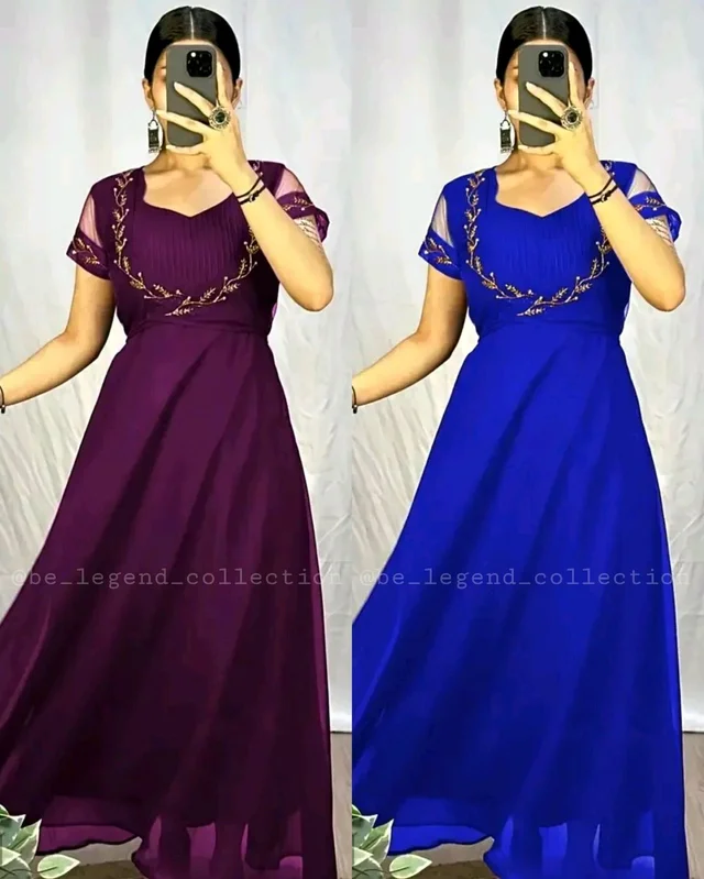 Wear in 2ways ❤️ Gown + Removable coat - Purple, XL