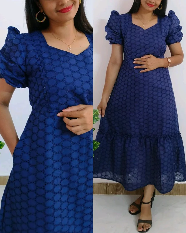 Hakoba Feeding Maternity - Blue, 2XL