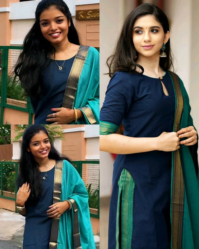 Superior And Elegant Cotton Kurta With Dupatta Set - M
