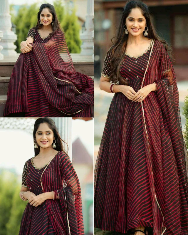 Festival special launching New Anarkali gown with Dupatta✨ - L
