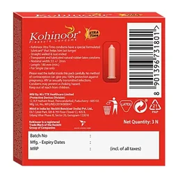 Kohinoor Condom Extra Time 3Pcs