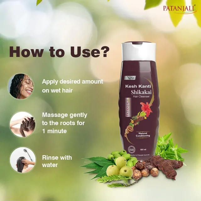 Patanjali Kesh Kanti Shikakai Hair Cleanser 180ml