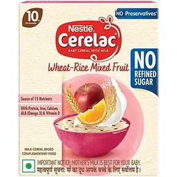 Nestle Cerelac Baby Food Cereal Wheat-Rice Mixed Fruits For 10 To 24 Months Baby-300gm