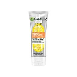 Garnier Vitamin C + Serum Face Wash | Visibly Brighter Skin in Just 1 Wash | Gentle cleanser for Skin Brightening & Tan Removal | For dry, oily, sensitive skin | Facewash for Women & Men | 50gm