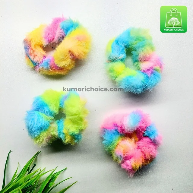 Pack Of 2 Cute Gradient Furr Hair Band KC1485
