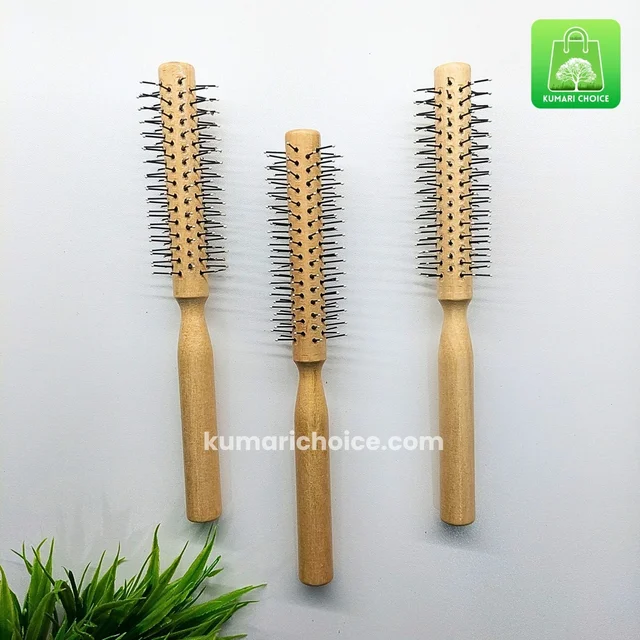 Wooden Handle Round Comb Hair Brush (1pc) KC1104