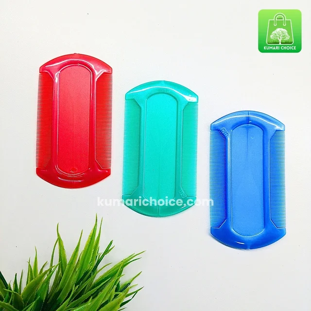 Mini Lice And Dust Cleaning Multicolour Curvy Border Comb (1pc) KC1118