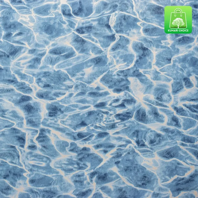 Blue Marble Adhesive Wall Sticker (45×500cms) (1pc) KC1002