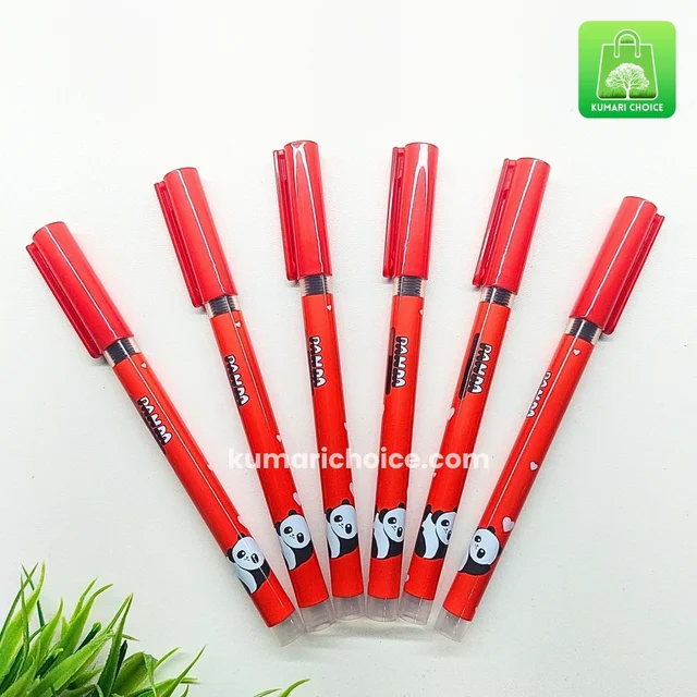 Premium Figo Cute Panda Liquid Roller Pen (RED INK) (1pc) KC881