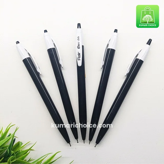 Flair Premium Solid ColoUred Czee Click Type Ball Pen (BLACK INK) (1pc) KC882