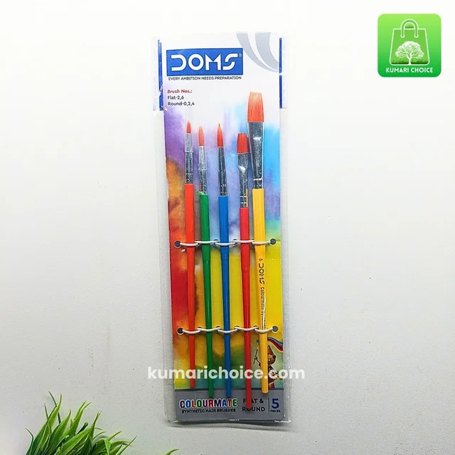 Doms Premium 5 In 1 Mix Head Art Painting Brush Set KC892