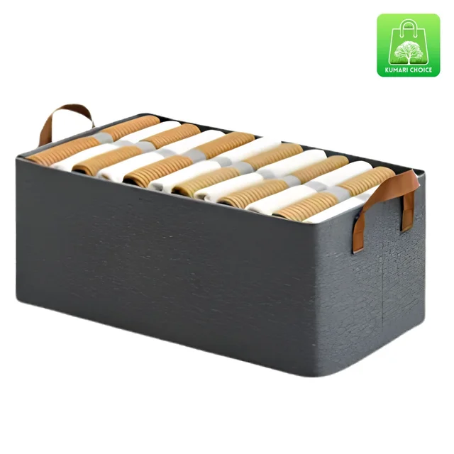 High Quality Foldable Cloth Organiser Storage Box With Steel Frame (1pc) KC1005