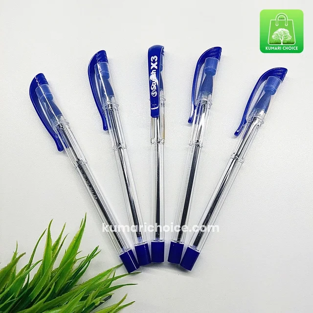 Premium High Quality Stylish X3 Ball Point Tip Pen (BLUE) (1pc) KC182