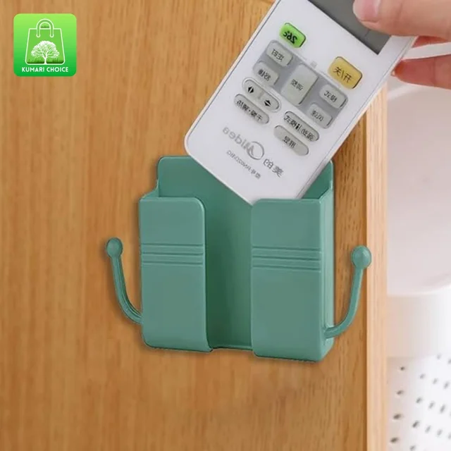 Adhesive Mobile Stand With Side Keychain Holder For Tiles And Clear Flat Surface (1pc) KC951 