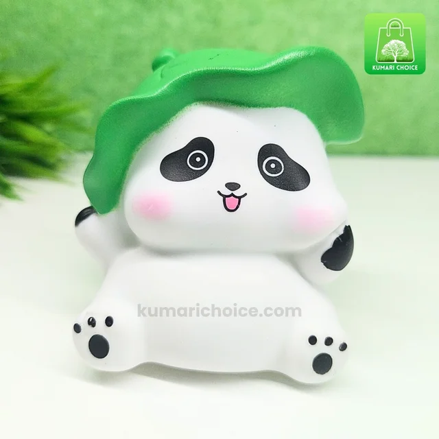 Super Cute Bubbly Sitting Green Cap Panda With Cute Night Light And Best Gift (1pc) KC937