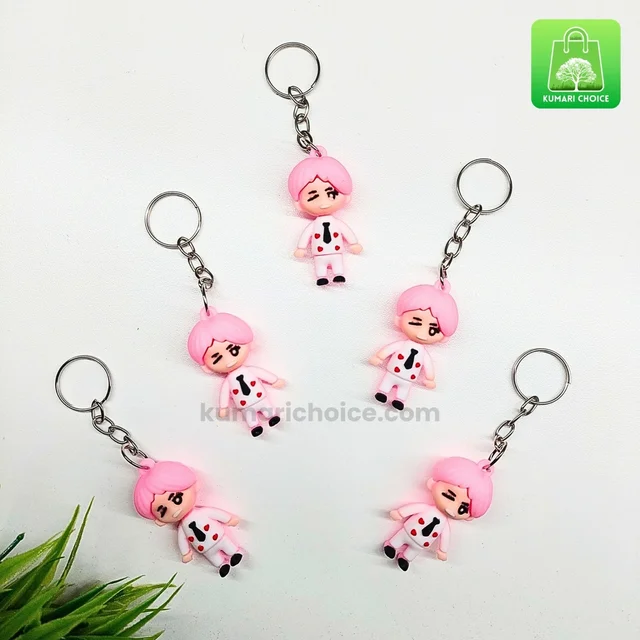 Cute Pink Hair Boy Keychain (1pc) KC511