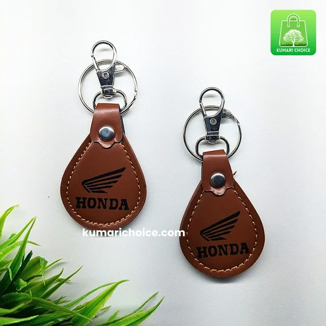 Cute Leather Finished Honda Car And Bike keychain (1pc) KC1303