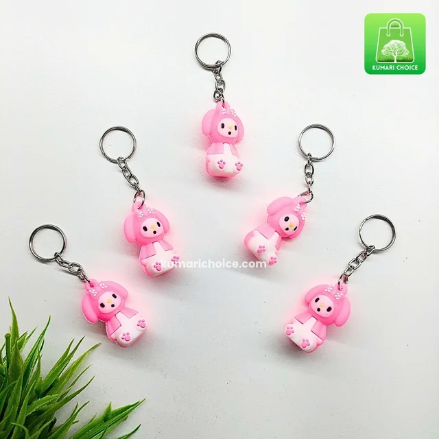 Cute Pinky Doll Double Sided Hair Style Keychain (1pc) KC469