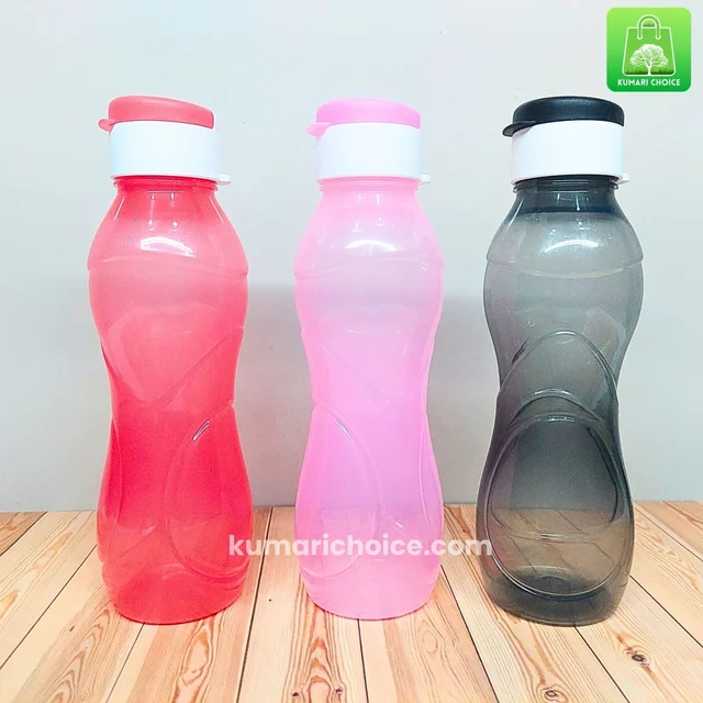 High Quality Cute Transparent Curvy Grip Designed Storage Bottle (500ml) (1pc) KC1072