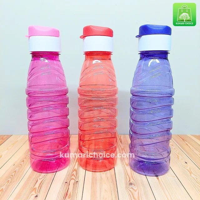 High Quality Cute Transparent Grippy Designed Plastic Bottle (500ml) (1pc) KC1077
