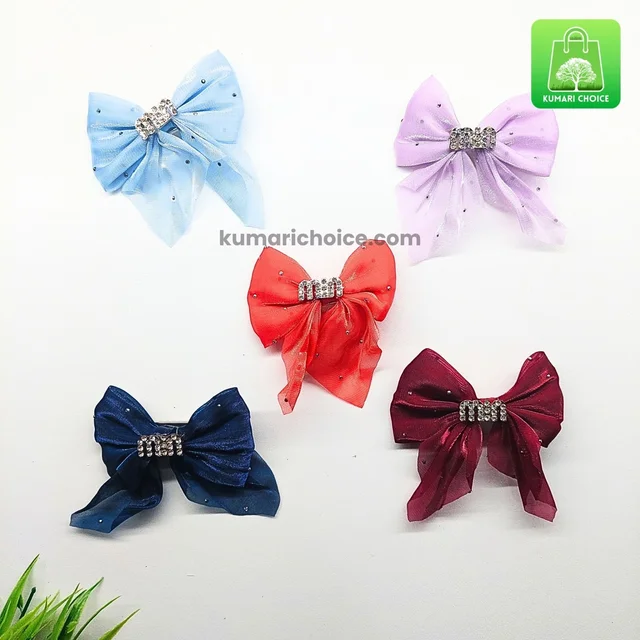 Girls Favourite Cute Premium Knot Shaped Hanging Hair Clip (MODEL 1) (1pc) KC1475