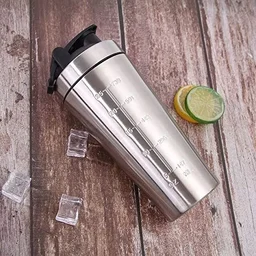 Body Smith Gym Shaker Classic XP Mixer Sliver Stainless Steel Shaker Blender 750 ML For Protein - Gray, One Size