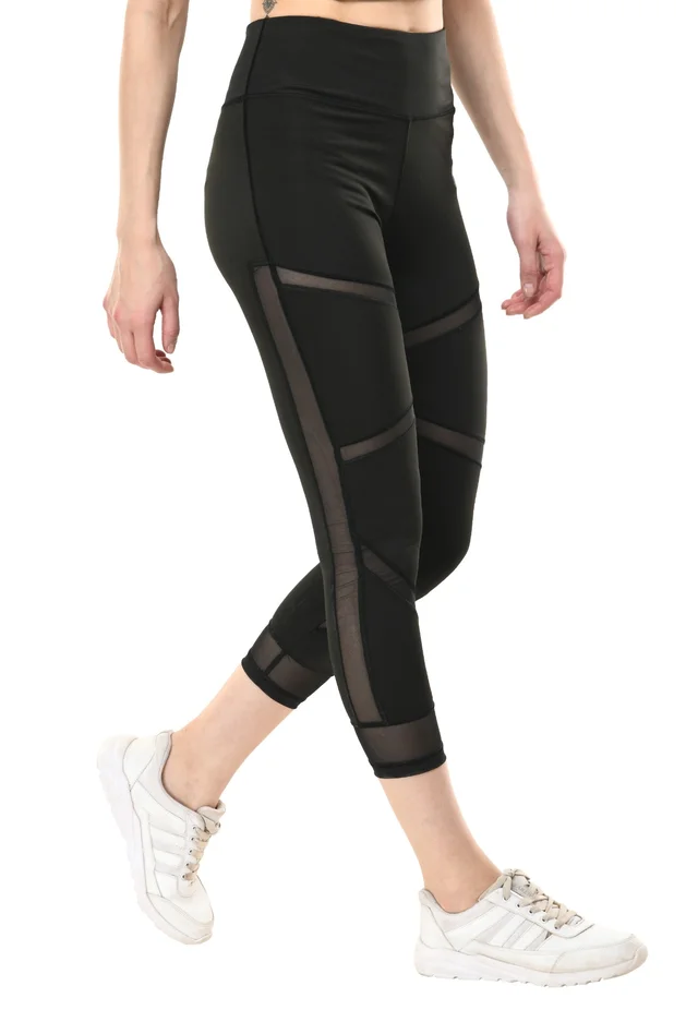 Body Smith Women's Black Active Sports Tights