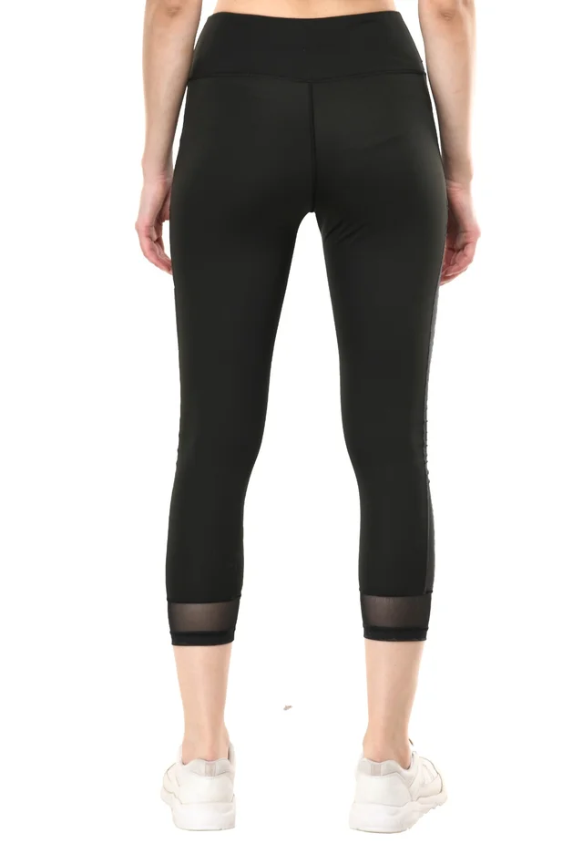 Body Smith Women's Black Active Sports Tights - M, Black