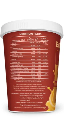 Body Smith Premium Mango Chia Seeds Peanut Butter - Mango Chia Seeds Smooth