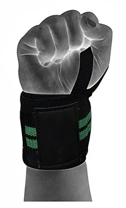 Body Smith premium Green Weight Lifting Wrist Support Straps With Thumb Loop - One Size, Green