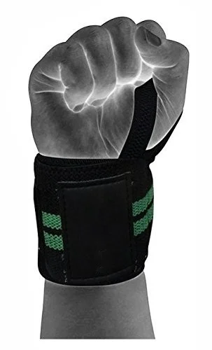 Body Smith premium Green Weight Lifting Wrist Support Straps With Thumb Loop - One Size, Green