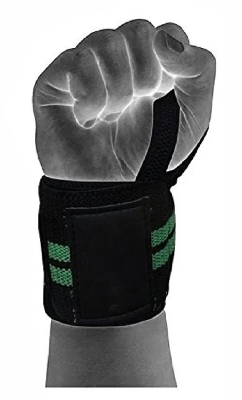 Body Smith premium Green Weight Lifting Wrist Support Straps With Thumb Loop - One Size, Hippie Green
