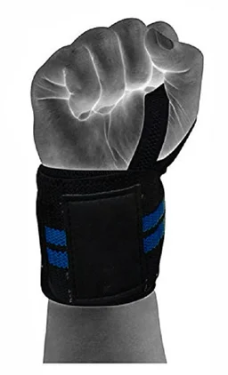Body Smith premium Green Weight Lifting Wrist Support Straps With Thumb Loop - One Size, Blue