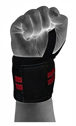 Body Smith premium Red Weight Lifting Wrist Support Straps With Thumb Loop - One Size, Milano Red