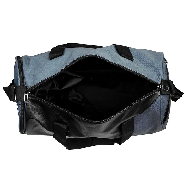 Body Smith Premium Black Grey Gym Duffle Bag with Shoe Compartment - One Size, Black