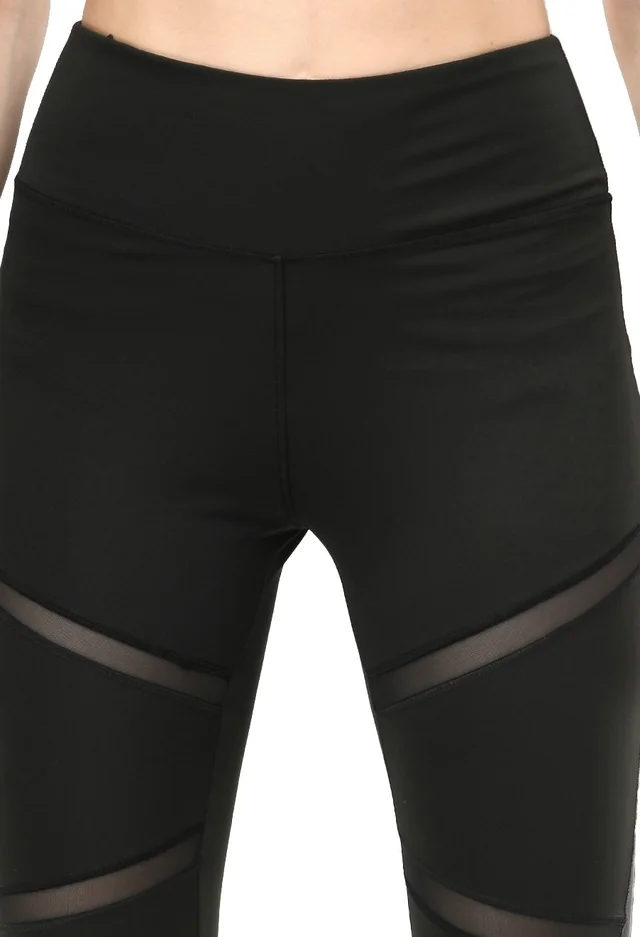 Body Smith Women's Black Active Sports Tights - M, Black