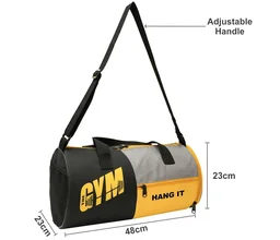Body Smith Premium Gym Duffle Bag with Shoe Compartment - One Size, Yellow