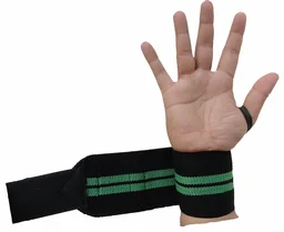 Body Smith premium Green Weight Lifting Wrist Support Straps With Thumb Loop - One Size, Hippie Green