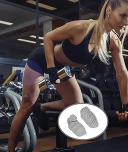 Body Smith Premium Grey Silicone Grip Pads for Strength Training, Dumbbells and Gym Workouts - One Size, Grey