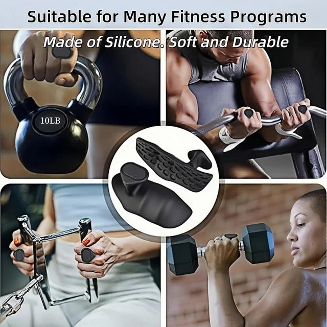 Body Smith Premium Black Silicone Grip Pads for Strength Training, Dumbbells and Gym Workouts - One Size, Black