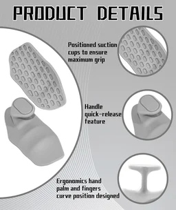 Body Smith Premium Grey Silicone Grip Pads for Strength Training, Dumbbells and Gym Workouts - One Size, Grey
