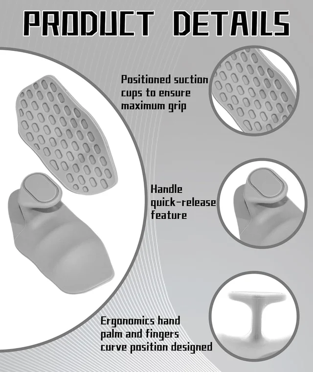 Body Smith Premium Grey Silicone Grip Pads for Strength Training, Dumbbells and Gym Workouts - One Size, Grey