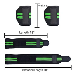 Body Smith premium Green Weight Lifting Wrist Support Straps With Thumb Loop - One Size, Hippie Green