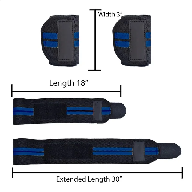 Body Smith premium Green Weight Lifting Wrist Support Straps With Thumb Loop - One Size, Blue