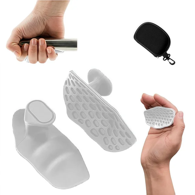 Body Smith Premium Grey Silicone Grip Pads for Strength Training, Dumbbells and Gym Workouts - One Size, Grey