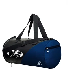 Body Smith Premium Black Blue Gym Duffle Bag with Shoe Compartment - One Size, Black